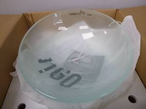 lot 308 image: Vigo Giovanni Round Frosted White Glass Vessel Bathroom Sink