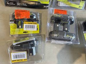 lot 122 image: Wholesale lot of RYOBI and RIDGID Batteries and Chargers