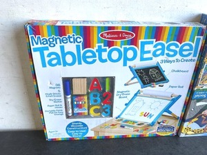 lot 128 image: LOT OF 4 Melissa & Doug Toys - Magnetic Tabletop Easel, Floor Puzzles and Classic To Clock