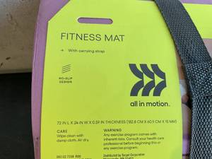 lot 132 image: LOT OF 3 Yoga Fitness Mats - all in motion and Gaiam