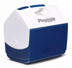 lot 134 image: LOT OF 2 Igloo Coolers - Dark Jade Retro 25 qt. Picnic Basket and Dark Blue Playmate Elite 16 qt. MaxCold