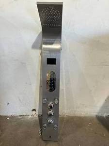 lot 158 image: ELLO&ALLO Stainless Steel Shower Panel Tower System with Brushed Finish