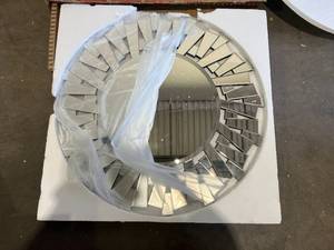 lot 164 image: Hasipu Round Decorative 32 x 32 inch Wall Mirror with Beveled Edges