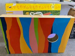 lot 180 image: Sun Squad 2 x 3 ft. Wood Bean Bag Toss Game Set