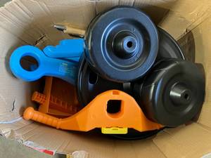 lot 185 image: Fly Wheels Original 15 inch Blue Ride-On