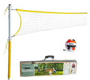 lot 172 image: LOT OF 3 Franklin Sports Games - Volleyball Set, Half Court Pickleball Set and Croquet Set