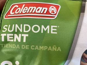 lot 190 image: Coleman Sundome Navy 2-Person Dome Tent