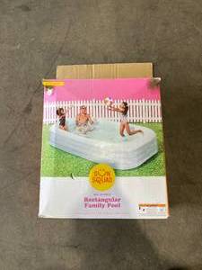 lot 196 image: Sun Squad 6 ft. x 22 inches Blue Deluxe Rectangular Family Pool