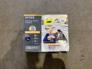 lot 197 image: Intex Single-High Durabeam 10 inch Queen Size Air Mattress