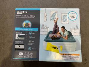 lot 198 image: Intex Mid-Rise Durabeam 18 inch Queen Size Air Mattress