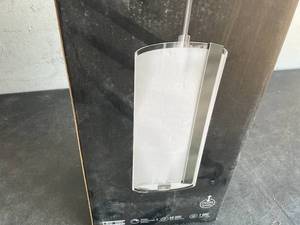 lot 218 image: Artika Subway Round 12-Watt Integrated LED Chrome Modern Hanging Mini Pendant Light Fixture