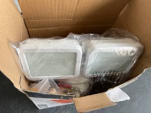 lot 222 image: Defiant 90 Watt Equivalent 1400 Lumen 180 Degree White Motion Sensing Dusk to Dawn SMD LED Flood Light