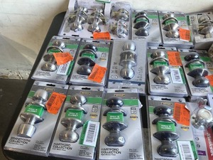 lot 227 image: Wholesale Lot of Assorted Defiant, Segal, Master Lock and Kwikset Door Handles and Locks