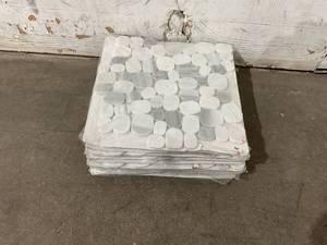lot 24 image: LOT OF 2 Cases of Daltile Stone Decor Marble Pebble Mosaic Tile