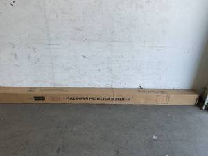 lot 52 image: VIVOHOME 120 Inch White Manual 11 HD Pull Down Projector Screen