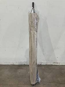 lot 67 image: California Umbrella 9 ft. Aluminum Market Auto Tilt Crank Lift Bronze Patio Umbrella in Antique Beige Pacifica