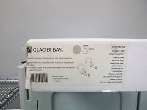 lot 299 image: Glacier Bay Pavilion Single-Handle Pull-Down Kitchen Faucet with TurboSpray and FastMount and Soap Dispenser in Bronze