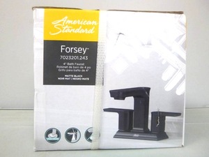 lot 301 image: American Standard Forsey 4 in. Centerset 2-Handle Bathroom Faucet with Easy Install Push Drain in Matte Black