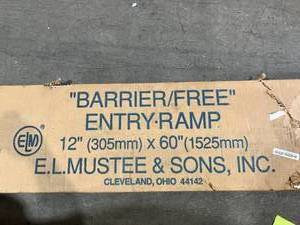 lot 86 image: E.L.Mustee & Sons, Inc. 12 x 60 inch Entry Ramp Barrier-Free Shower Floor in Bone