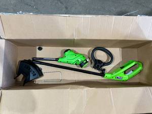 lot 87 image: Greenworks 24-volt 10-in Straight Battery String Trimmer