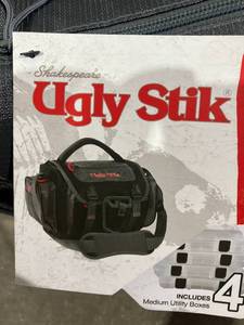lot 88 image: Shakespear Ugly Stik Tackle Bag with StowAway Tackle Boxes
