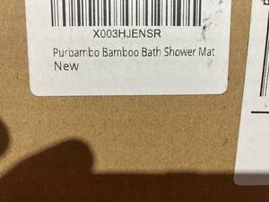 lot 96 image: Purbambo Bamboo Bath Shower Mat in Natural