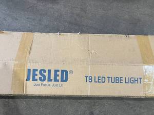 lot 327 image: JESLED Pack of Four 8 ft. LED 7200LM Dual-End Powered tube light