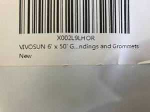 lot 331 image: LOT OF 2 VIVOSUN Green Fence Privacy Mesh Screen Net with Bindings and Grommets