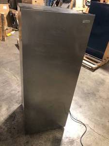 lot 2 image: Vissani 7 cu. ft. Convertible Upright FreezerRefrigerator in Stainless Steel Garage Ready   Customer Returns See Pictures