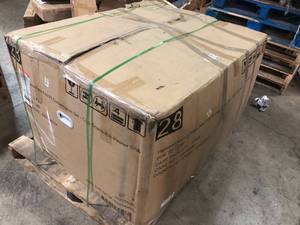 lot 5 image: Hampton Bay Highland Point Black 5-Piece Fire Pit Set with Gray Cushions Customer Returns See Pictures