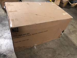lot 8 image: Hampton Bay Geneva 5-Piece Brown Wicker Outdoor Patio Dining Set with Cushion Guard Almond Tan Cushions Customer Returns See Pictures