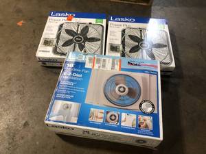 lot 12 image: Lot of Assorted Fans  Various Models and Conditions Customer Returns See Pictures