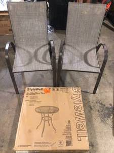 lot 17 image: Lot of Patio Chairs and Table Customer Returns See Pictures
