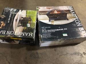 lot 29 image: Lot of 2 Firepits Various Sizes Customer Returns See Pictures