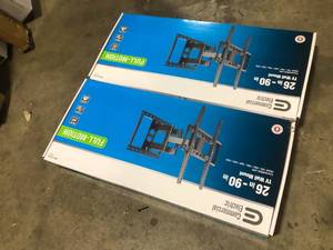 lot 43 image: Lot of 2 26 in.-90 in. TV Wall Mount   Customer Returns See Pictures
