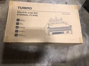 lot 44 image: Turbro Eternal Flame Ef23-pb Electric Fireplace Logs 23 Remote Control Fireplace Insert Log Heater Customer Returns See Pictures