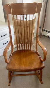 lot 55 image: Vintage Wooden Rocking Chair