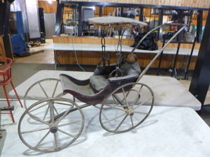lot 51 image: Antique Doll Buggy