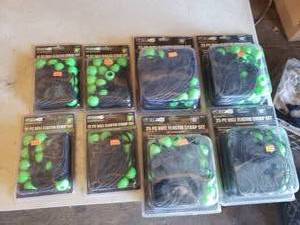 lot 114 image: Lot of 8 Ball Elastric Strap Sets 4 Each of the 9 and 15