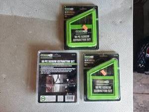 lot 238 image: Lot of 3, 10 PC Screw Extractor Sets