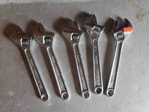 lot 247 image: Lot of 5, 8 Adjustable Wrenches