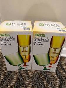 lot 75 image: Colorful Acrylic Tumblers - New in Box