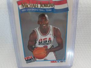 lot 11 image: 1991-92 NBA Hoops Michael Jordan US...