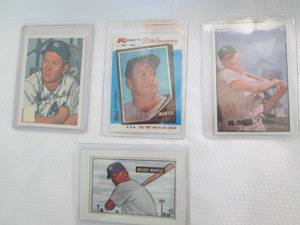 lot 21 image: Assorted  Mickey Mantle Topps & Bow...