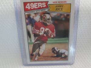 lot 44 image: 1987 Topps Jerry Rice Card...