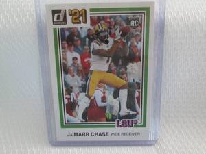 lot 62 image: 2021 Donruss JaMarr Chase Rookie C...