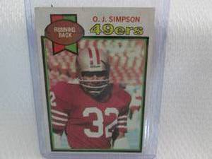 lot 64 image: 1979 Topps O.J. Simpson Card...