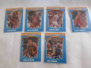 lot 84 image: 6 Assorted 1990-91 Fleer Basketball...