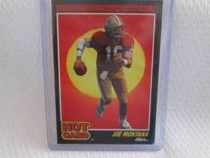 lot 87 image: 1990 Score Joe Montana Hot Card Ins...
