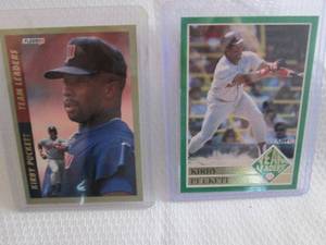 lot 92 image: 1992 & 1993 Fleer Kirby Puckett Tea...